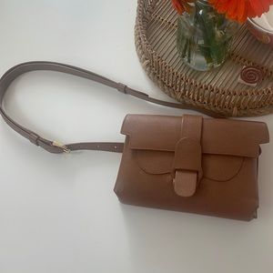 Senreve Aria Cognac leather bag